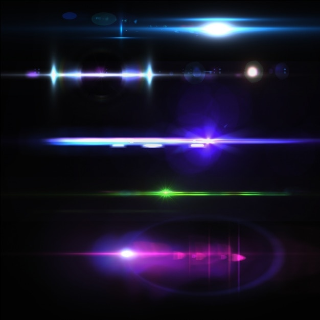 Download Free PSD | Coloured lights collection