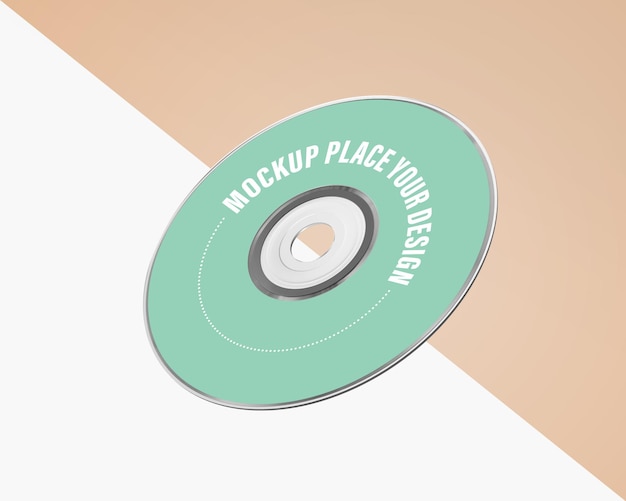 Premium PSD | Compact disc mockup, front view