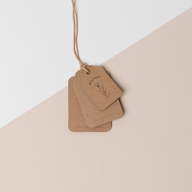 Download Free PSD | Composition of mock-up cardboard tag