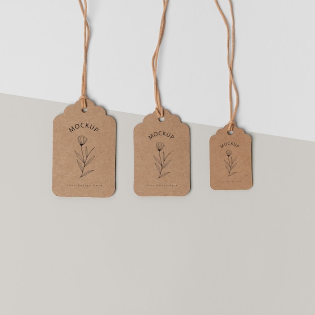 Download Free PSD | Composition of mock-up cardboard tags