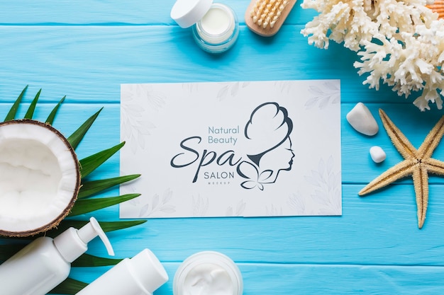 Download Composition mock-up with spa elements | Free PSD File