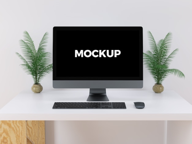 Computer mock up | Premium PSD File