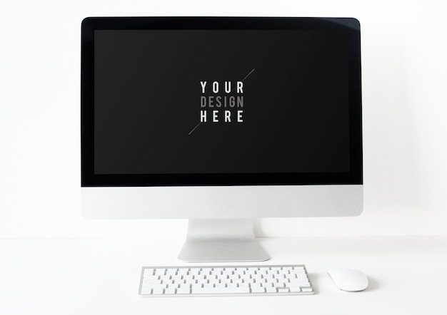 Download Computer monitor screen mockup template | Free PSD File PSD Mockup Templates