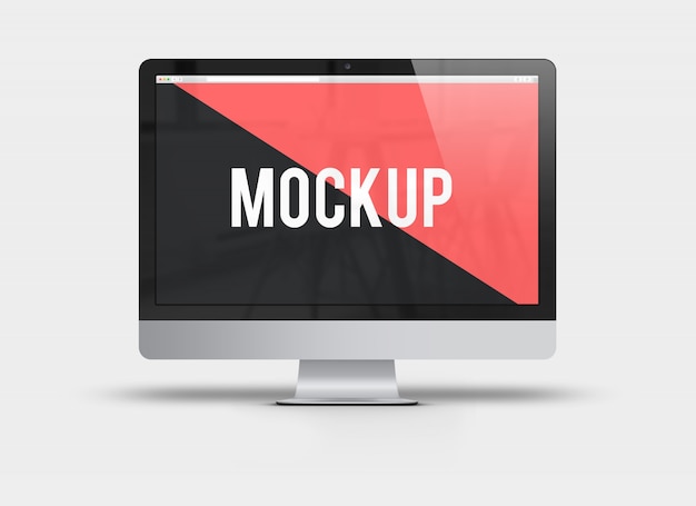 Download Free Psd Computer Screen Frontal View Mock Up PSD Mockup Templates