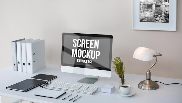 computer screen photoshop mockup