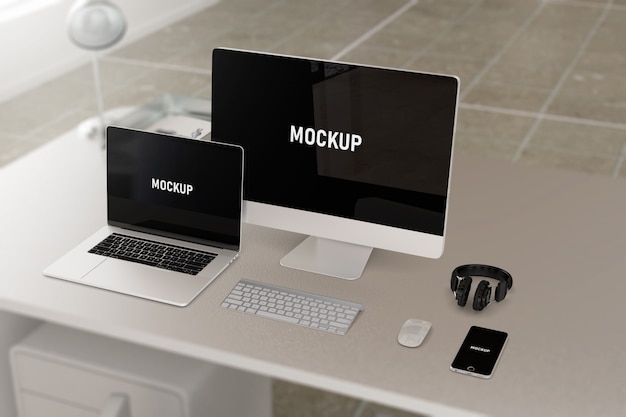 Download Computing devices mockup PSD file | Premium Download