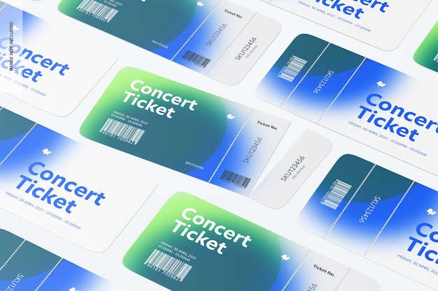 Download Free PSD | Concert tickets mockup