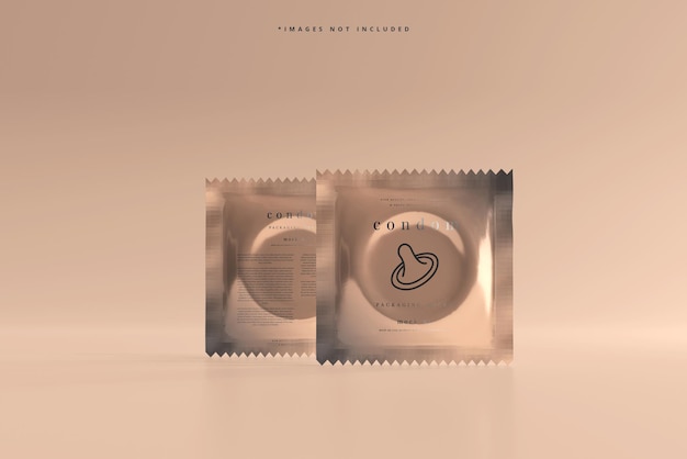 Free PSD | Condom packaging mockup