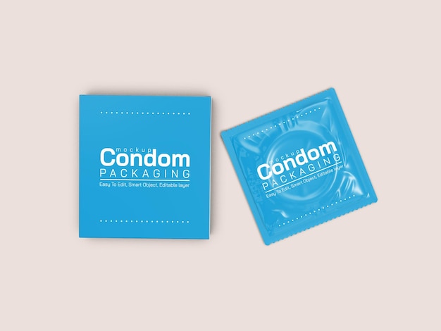 Download Free Psd Condom Packaging Mockup