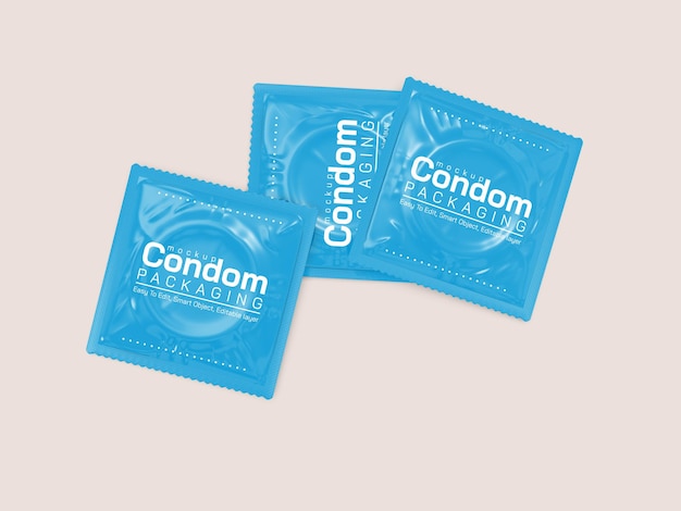 Download Free Psd Condom Packaging Mockup