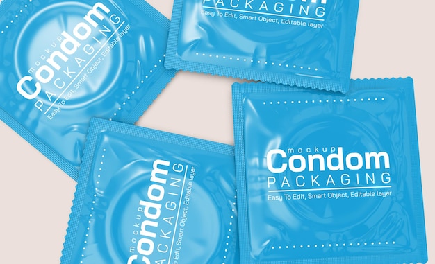 Download Free Psd Condom Packaging Mockup