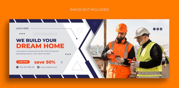 Premium PSD Construction Facebook Cover Or Social Media Web Banner   Construction Facebook Cover Social Media Web Banner Template 447661 121 