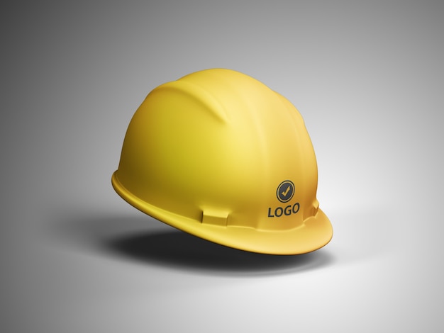 Download Premium PSD | Construction helmet logo mockup