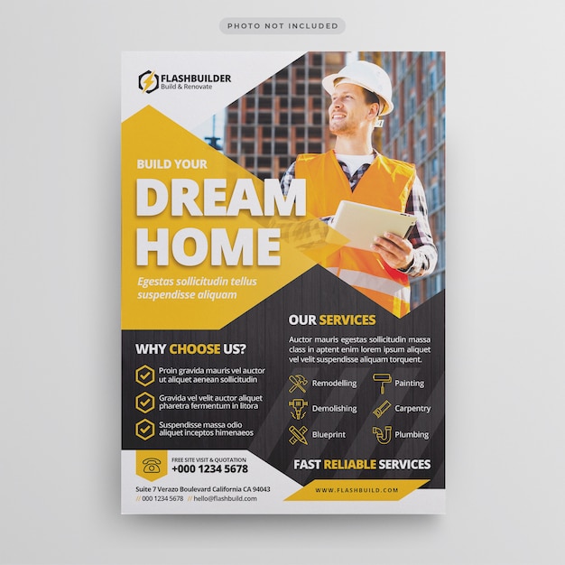 construction flyer template free download