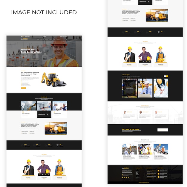 Premium PSD Construction web template Premium PSD Construction web template