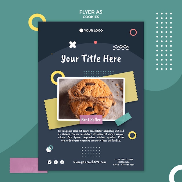 Free Psd Cookie Shop Flyer Template