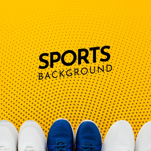Download Copy-space sport shoes with mock-up | Free PSD File