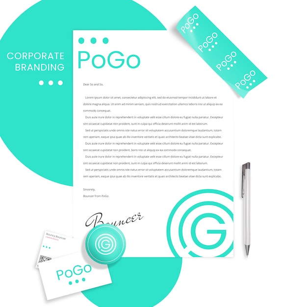 Download Corporate branding mockup with paperweight, letter and ...