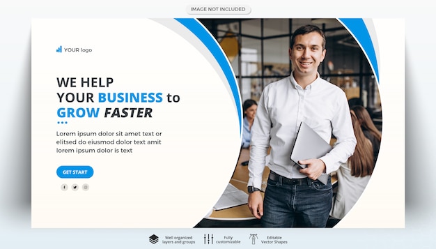 Corporate business creative web banner template Premium Psd