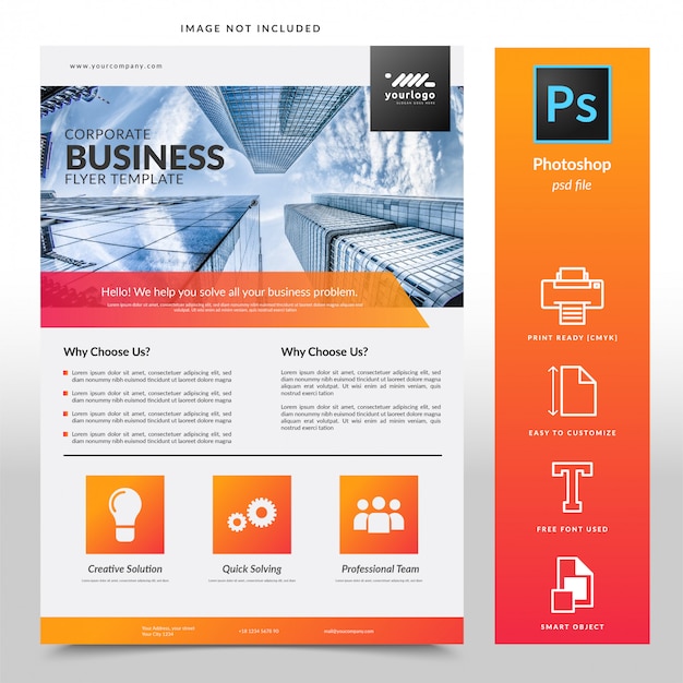 Corporate business flyer template Premium Psd
