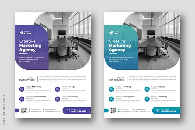  Corporate business multipurpose flyer design and brochure cover page template Premium Psd