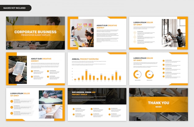 Premium PSD | Corporate business presentation slider template