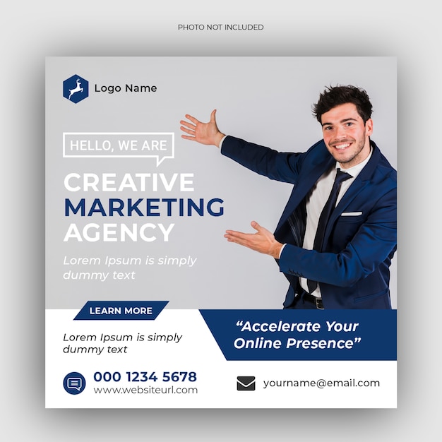 Corporate and digital business marketing promotion instagram template Premium Psd