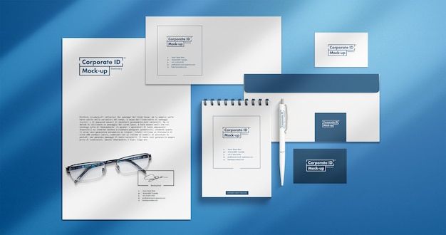 Download Corporate identity stationery mock-up set with separated ...