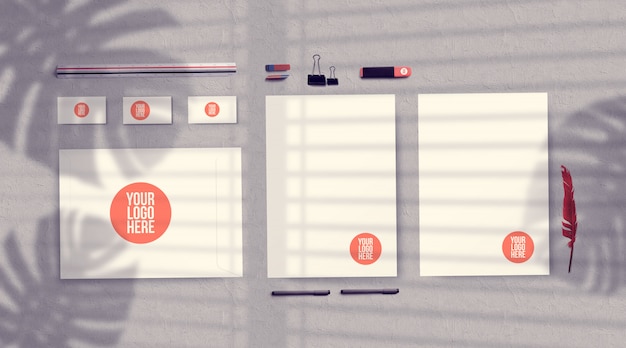 Download Premium PSD | Corporate identity stationery mockup with ...