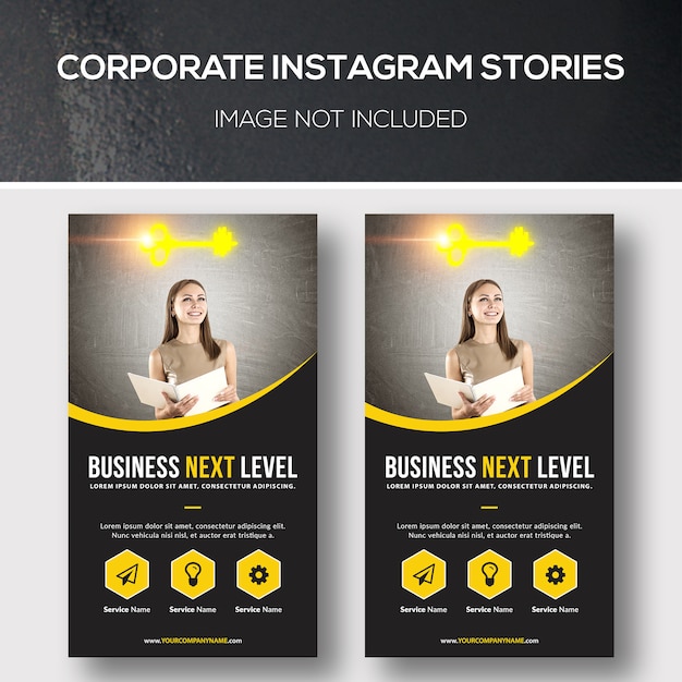 企業のinstagramストーリー プレミアムpsdファイル