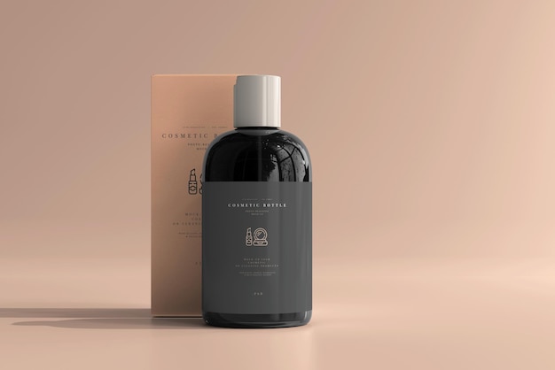 Download Free PSD | Cosmetic bottle with box mockup