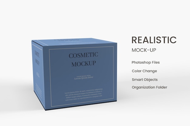 Download Premium PSD | Cosmetic box packaging mockup design