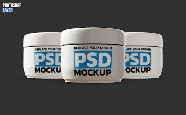 Download Premium PSD | Cosmetic cream jar mockup