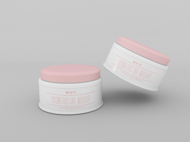 Free PSD | Cosmetic cream jars mockup