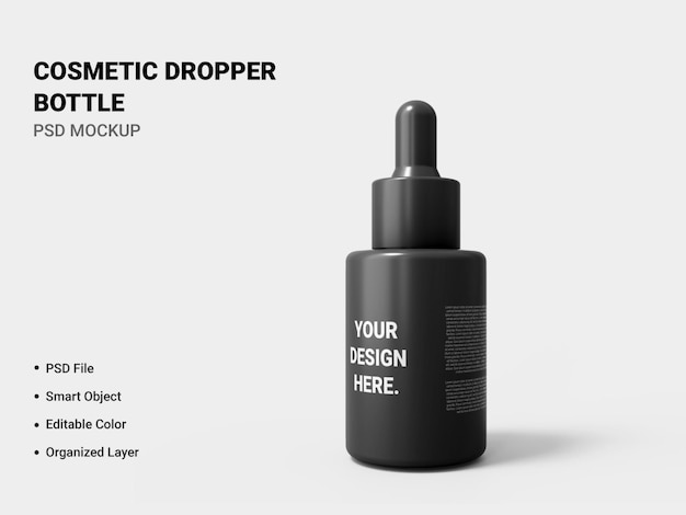 Download Premium PSD | Cosmetic dropper bottle mockup rendering