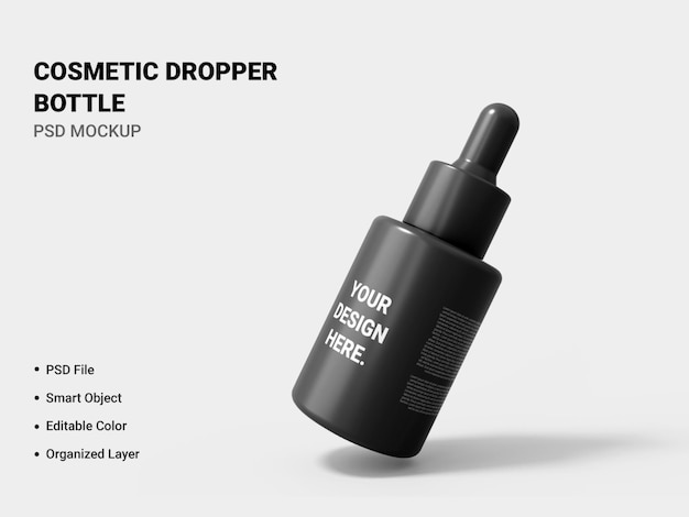 Download Premium Psd Cosmetic Dropper Bottle Mockup Rendering