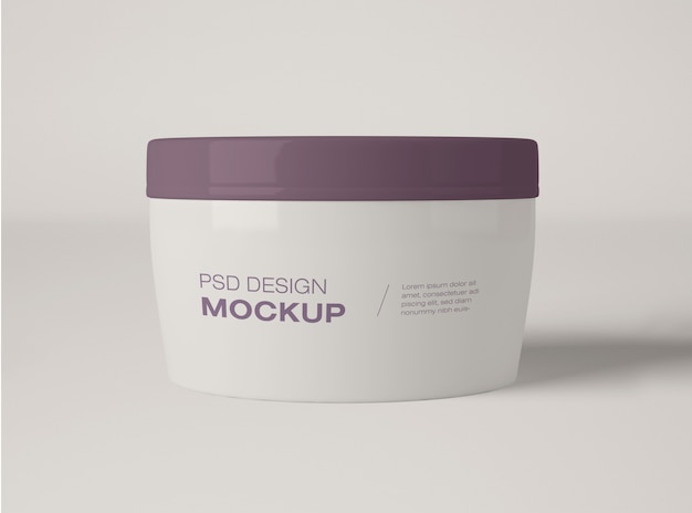 Download Cosmetic jar mockup | Premium PSD File