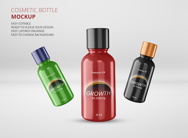 Download Premium Psd Cosmetic Medical Plastic Amber Bottle Label Design Mockup
