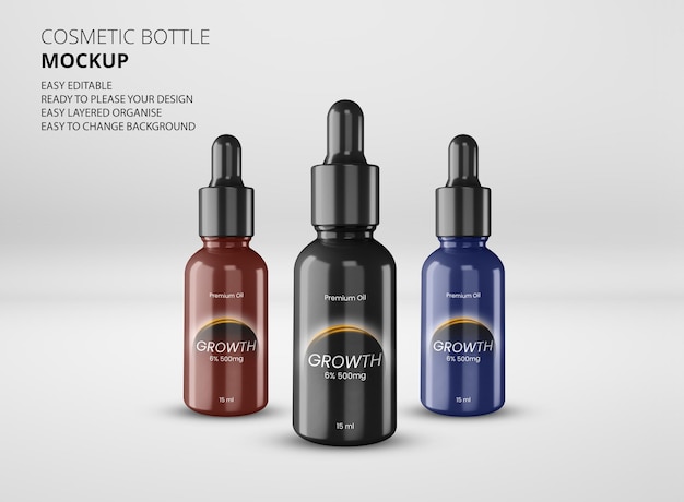 Download Premium Psd Cosmetic Plastic Amber Bottle Label Design Mockup