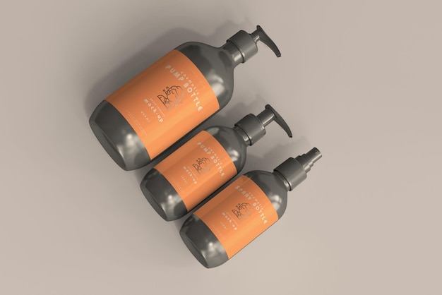 Download Free PSD | Cosmetic pump bottle and spray bottle mockups