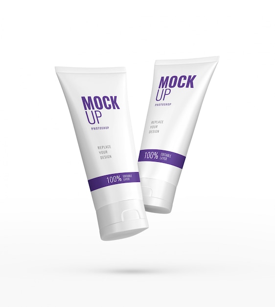 Download Premium PSD | Cosmetic squeeze tube mockup advertising ...