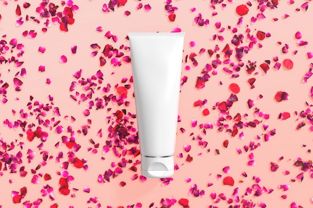 Download Cosmetics packaging mockup skincare flower | Premium PSD File