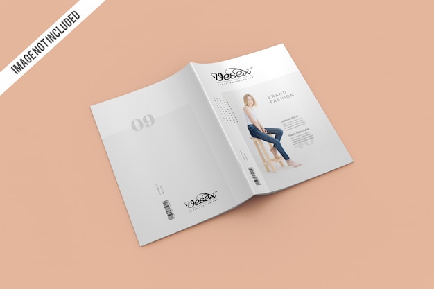 Download Premium PSD | Cover and backcover magazine mockup