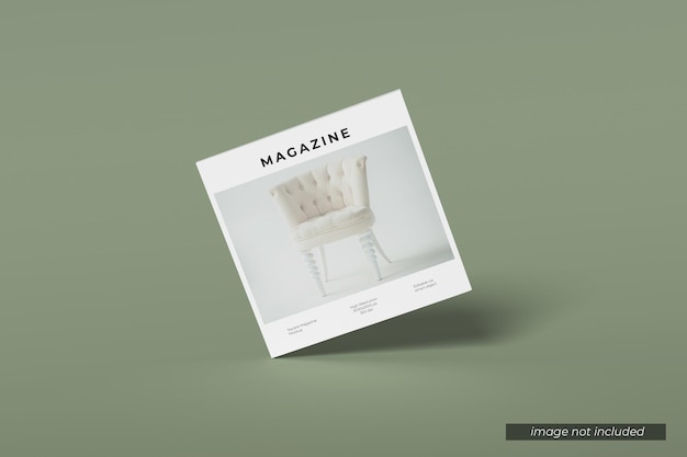 Cover square magazine mockup Premium Psd