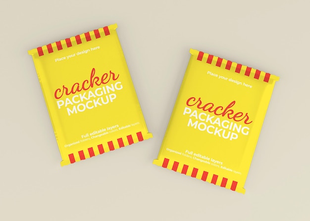 Download Premium Psd Cracker Or Snack Sachet Packaging Mockup