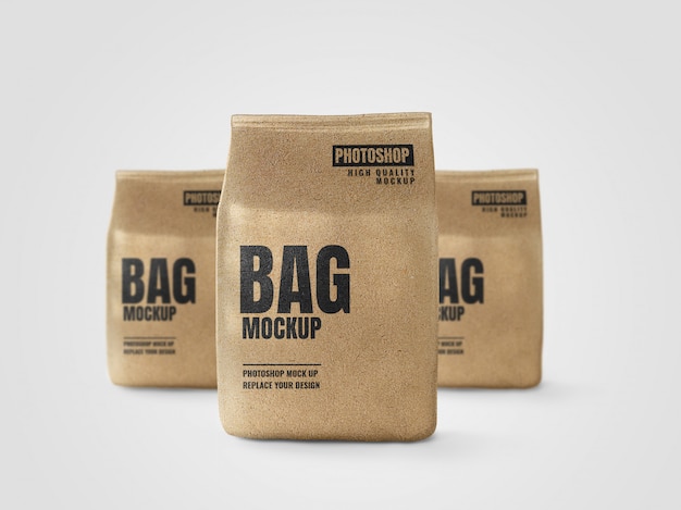 Craft paper bags mockup | Premium PSD File