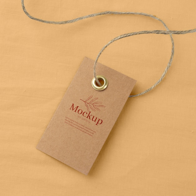 Free PSD | Craft tag design mockup