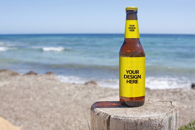 Download Crashboat beach beer mockup | Premium PSD File