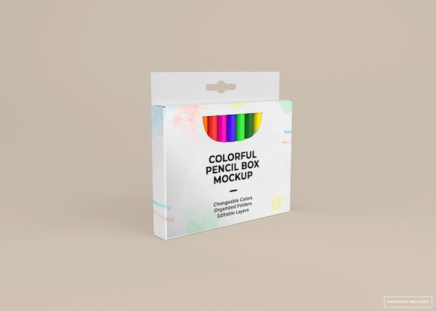 Download Premium Psd Crayon Pencil Package Box Mockup Design Isolated