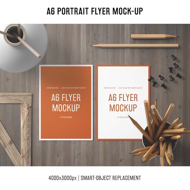 Download A5 Flyer Mockup Freepik Yellowimages